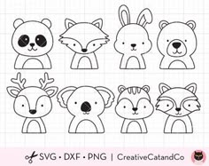 the svg files are available for use in this project, including animals and deers