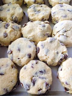 chocolate chip cookies on a baking sheet ready to be baked