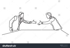 two men are shaking hands in front of each other one is drawn by hand and the other