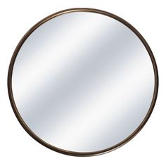 a round mirror on a white background