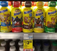 bottles of nestwik are on display in a store