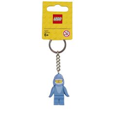 a lego key chain with a blue figure on it