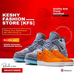 a pair of shoes with the words keshy fashion - store ikes on it