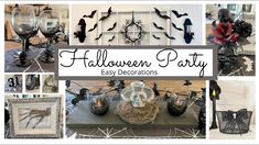 a collage of halloween party decorations