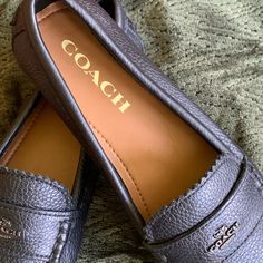 Odette Coach Loafers- Size Us 5 Never Worn. Classic Coach Loafers With Leather Sole, Classic Coach Leather Loafers, Coach Classic Slip-on Loafers, Classic Coach Slip-on Loafers, Classic Coach Loafers For Formal Occasions, Coach Flat Leather Loafers, Coach Leather Loafers For Spring, Coach Leather Loafers For Fall, Classic Coach Loafers With Flat Heel