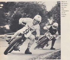 an old photo of three people on motorbikes