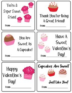 printable valentine's day cards with cupcakes