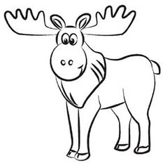 a moose with large antlers on it's head