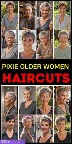 When it comes to stylish, low-maintenance haircuts for older women, the pixie cut stands out as a versatile favorite. But with so many variations, how do you choose the best one? Let’s explore the pixie haircuts for older women and discover why they are a perfect choice, especially for those over 50. Classic Pixie Cut The classic pixie cut is a timeless and chic style that never goes out of fashion. This haircut is characterized by short, cropped sides and back with slightly longer hair on ... Pixie Cut Round Face, Shaggy Bob Haircut, Haircuts For Older Women, Textured Pixie Cut, Best Bob Haircuts, Pixie Cut With Undercut, Edgy Pixie Cuts, Pixie Cut With Bangs, Long Hair On Top