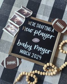 there is a sign that says we're drafting a new player baby meer march 2012