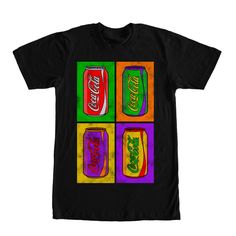 PRICES MAY VARY. Drink a choker with a smile on your face Sport your favorite soft drink Enjoy comfort and fashion at the same time with this unique Men's graphic T Shirt from Coca Cola Strut your stuff with this stylish new Men's Tee Shirt that is perfect for every occasion! Printed In the U.S.A with safe water-based inks Machine wash cold inside out with similar colors, tumble dry low Black Pop Art, Coca Cola Store, Coca Cola Can, T Shirt Image, Men's Graphic T Shirt, Trendy Tee, Mens Tee Shirts, Art Shirts, Trending Tshirts