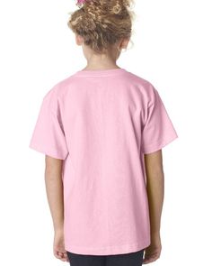 Youth 6.1 oz., 100 % Cotton T-Shirt - LIGHT PINK - XS | Bayside Youth 6.1 oz. Cotton T-Shirt in Light Pink Size XS Home T Shirts, Cotton T Shirt, Tshirt Dress, Cotton Tshirt, Light Pink, Shirt Dress, The 100, Size Medium, T Shirts