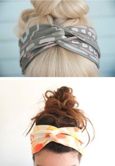 DIY headbands. This one actually has directions! :-) Diy Headbands, Headband Diy, Tshirt Headband, Diy Headband, Women Diy, Vintage Diy, Athletic Wear, Hippie Style