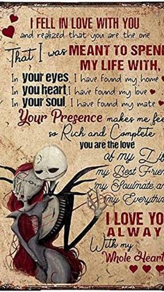 a poster with an image of a skeleton holding a guitar and the words i love you always