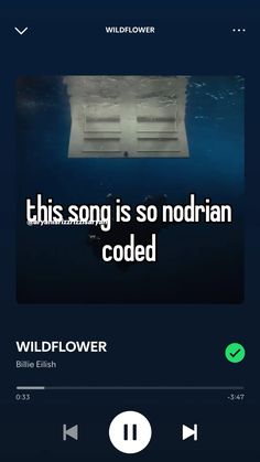 an mp3 player with the words, this song is so nourihan coded