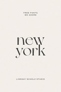 the new york logo is shown in black and white, while it appears to be an old