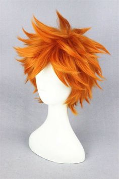 Anime Haikyuu Hinata Syouyou Short Straight Bright Orange Cosplay Wig Hair Christmas Party Fashion, Orange Wig, Haikyuu Hinata, Naruto Costumes, Anime Haikyuu, Short Hair Wigs, Anime Costumes