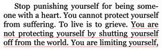 a poem written in black and white with the words stop pushing yourself for being someone