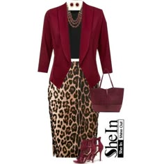 Bodycon Outfit, Leopard Print Outfits, Leopard Outfits, Mode Casual, Casual Work Outfits, Work Outfits Women, Print Skirt