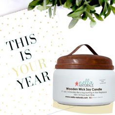 this is your year wooden wick soy candle