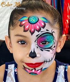 Halloween Makeup For Kids, Halloween Makeup Sugar Skull, Makeup Zombie