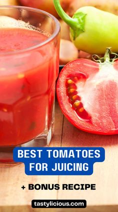 best tomatoes for making tomato juice | best tomatoes for making juice | Best Tomatoes for Juicing | tomato juice recipe blender | juicing recipes for weight loss | juice recipes | healthy smoothie recipes | juicer recipes beginners | green juice recipes for weight loss Blender Juicing, Homemade Juice Cleanse, Recipes Beginners, Types Of Tomatoes, Fat Burning Juice, Healthy Smoothie Recipes