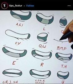 someone is drawing different types of letters on paper