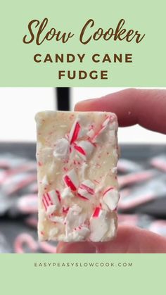 Slow Cooker Candy Cane Fudge