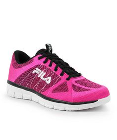 Love this Black & Neon Pink Speedweave Running Shoe - Women on #zulily! #zulilyfinds Running Buddies, Walk A Mile, Moncler Jacket, Cute Sneakers, Fitness Wear, Black Neon, Sleek Style, Sleek Fashion