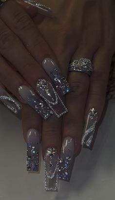 Fake Nails Designs, Hello Nails, Fancy Nails Designs, Nails Design With Rhinestones, Girly Acrylic Nails, Acrylic Nails Coffin Short, Bling Nails