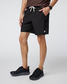 One short for every sport, the Kore Shorts have a classic athletic fit, falling just above the knee with an anywhere and everywhere versatility. Go commando in confidence with the breathable, boxer-brief liner. Also available in 5" and 9" inseam and unlined. | Vuori Kore Shorts | Black | XL Vuori makes premium performance apparel inspired by the active Coastal California lifestyle; an integration of fitness, surf, sport, and art. Breaking down the boundaries of traditional activewear, we are a n Sporty Nylon Athletic Shorts With Comfort Waistband, Black Swim Trunks With Built-in Shorts For Outdoor Activities, Black Outdoor Activewear With Built-in Shorts, Black Athletic Shorts With 4-way Stretch For Outdoor, Black Functional Athletic Shorts For Outdoor, Black Athletic Shorts For Outdoor Activities, Black 4-way Stretch Athletic Shorts For Outdoor Activities, Black 4-way Stretch Athletic Shorts For Outdoor, Black Athleisure Athletic Shorts For Outdoor Activities