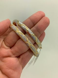 "For a limited time only, Enjoy 10% off every item in my store!! Material: 10K Gold Width: 6mm Length- 7\"-8\" Weight: Approx. 4.1-4.9 grams Please note that all of my items are 100% genuine 14k/10k solid gold. Please be confident, none are plated or filled they are solid 10k gold. Comes in gift box! If you have any questions, please feel free to ask. I am more than happy to help in every way. Let's Stay Connected FOLLOW ME ON INSTAGRAM @THEHONESTJEWELER FOR SPECIAL DEALS AND GIVEAWAYS Return Po Diamond Cut Bangle Cuff Bracelet As Gift, Adjustable Diamond Cut Bangle For Gift, White Diamond Cut Bangle Bracelet, Adjustable Diamond Cut Bangle Bracelets, White Diamond Cut Bangle Perfect For Gift, White Diamond Cut Bangle As Gift, Anniversary Hoop Bracelets, White Gold Bangle, Bracelet Diamond