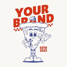 Pizza character retro mascot character | Premium Vector #Freepik #vector #marketing-logo #restaurant-logo #kitchen-logo #food-logo Pizza Mascot, Pizza Icon, Logos Graphic Design, Pizza Cartoon, Food Characters, Retro Mascot, Retro Restaurant