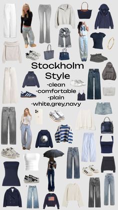 pls don't copy! #outfitinspo Where To Get Stockholm Style Clothes, Fall Outfits 2024 School, Clothes Combinations, Stockholm Style School Outfits, On Trend Outfits 2024, Fall Must Haves Outfits, Stoklohom Style, Stockholm Style Wardrobe, Stokolmo Style