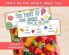 fruit of the spirit treat bag with free printable label