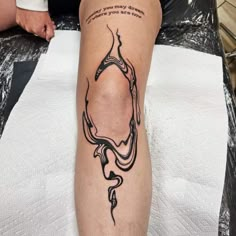 a woman's leg with a tattoo on it that reads, you may drown if you are not there