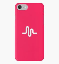 a pink phone case with an image of a snake on the front and white lettering