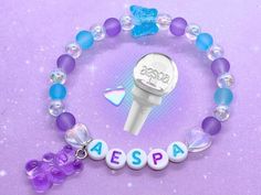 Kpop Inspired Bracelet Beads, Aespa Bracelet, Beads Kpop, Kawaii Bracelet, Cute Friendship Bracelets