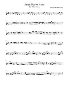 Seven Nation Army (Solo Violin) Seven Nation Army Clarinet, Popular Violin Sheet Music, Disney Violin Sheet Music, Violin Sheet Music With Letters, Free Violin Sheet Music Popular Songs, Sheet Music For Violin, Seven Nation Army Piano, Violin Sheet Music Popular Songs