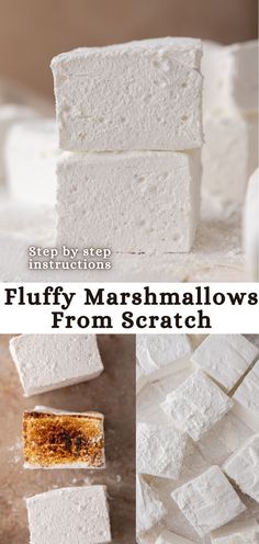 fluffy marshmallows from scratch are the perfect dessert to serve with friends and family