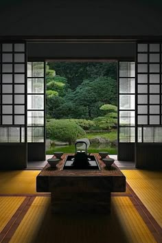 décoration-japonaise-style-japonaise-chambre-japonaise-meubles-basse-jardin-pelouse Japanese Room, Japanese Interior Design, Japanese Decor, Japanese Architecture