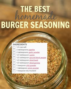 the best homemade burger seasoning recipe in a jar