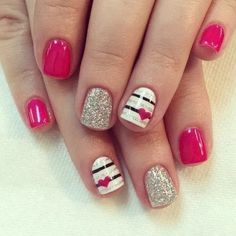 Nail Simple, Fantastic Nails, Video Makeup, Her Nails, Cute Valentines