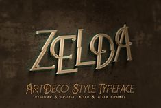 the logo for zelpa art deco style typeface