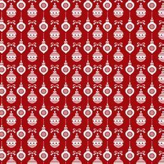 a red background with white ornaments on it