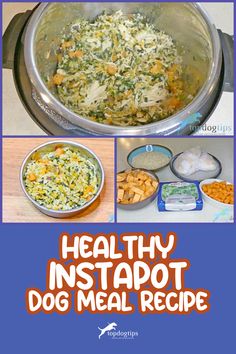 Healthy Instapot Dog Meal Recipe (Chicken & Rice);instapot recipes, instant pot recipe, homemade dog meal Spinach Healthy, Recipe Chicken