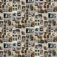 an old fashioned photo collage with many different pictures on the same sheet of paper