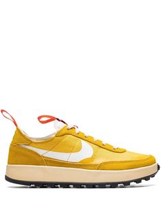 Nike x Tom Sachs General Purpose "Dark Sulfur" Sneakers - Farfetch General Purpose Shoe, Tom Sachs, Nike Vomero, Yellow Sneakers, Nike Yellow, Yellow Nikes, Footwear Design, Nike T, Performance Leggings