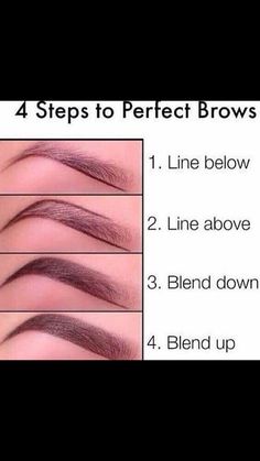 Easy 4 step to perfect browsss I recommend using a Mac spiked eyebrow pencil or a NYX Micro Brow Pencil to lightly sketch out the lower eyebrow Easiest guide in my opinion | Beauty Tips Tricks Mekap Mata, Eyebrow Makeup Tips, Smink Inspiration, Beauty Make-up, Makeup Beginners, Perfect Eyebrows, Eyebrow Tutorial