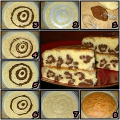 the steps to make a tortilla cake with chocolate and cream fillings are shown